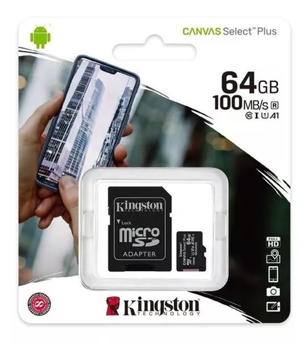 Memoria Kingston Micro Sd 64Gb Clase 10 100Mb/s