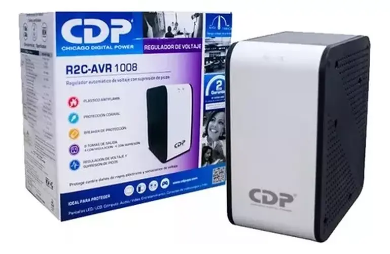 Regulador De Voltaje CDP 1000Va 500W 8 Tomas